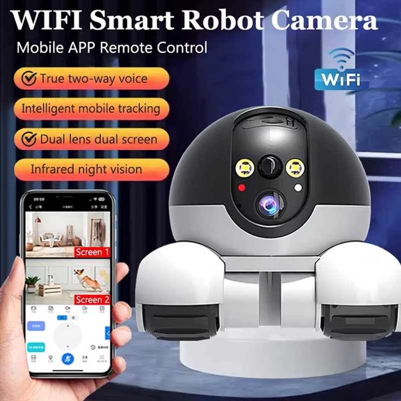 Home Security Robot - 128GB واي فاي كاميرا روبوت عدسة