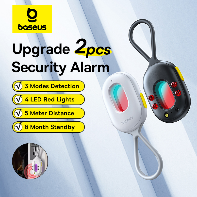 Home Security Front Door Camera - Baseus 2 قطعة كاشف إنذار الأمن