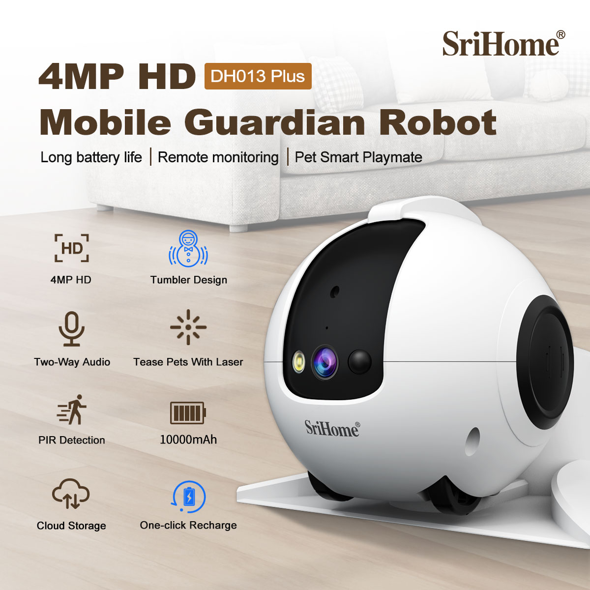 Home Security Robot - كاميرا مراقبة منزلية لاسلكية بتقنية الذكاء
