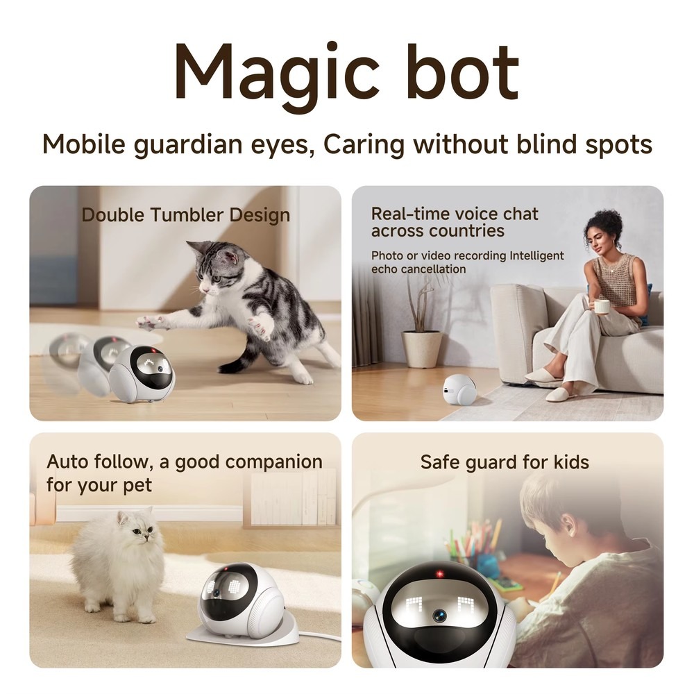 كاميرا أمان للحيوانات الأليفة  - مراجعة Home Security Robot وسعره