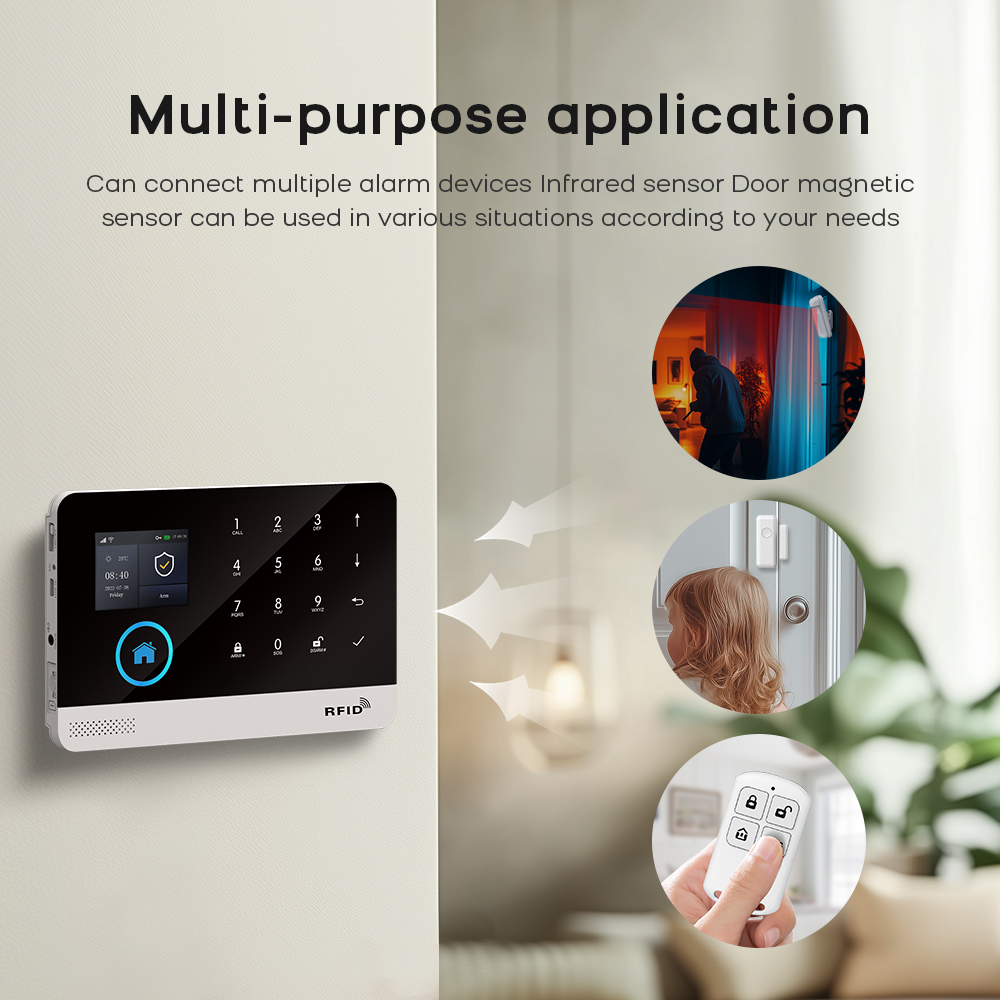 4G GSM Wifi نظام إنذار منزلي ل - مراجعة Home Security Front Door Camera وسعره
