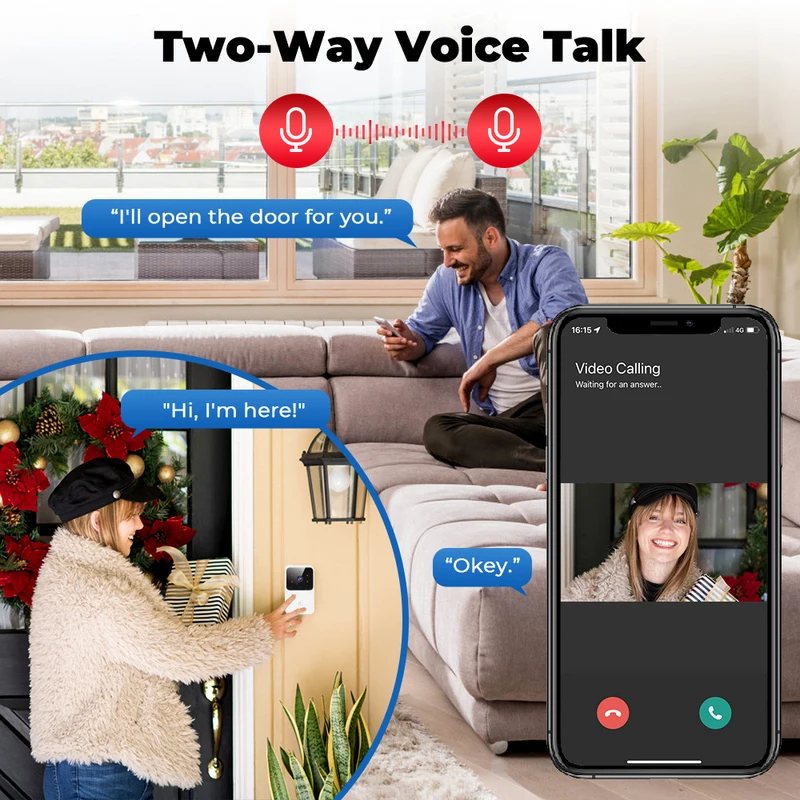 جرس باب ذكي لاسلكي مع كاميرا ف - مراجعة Home Security Front Door Camera وسعره